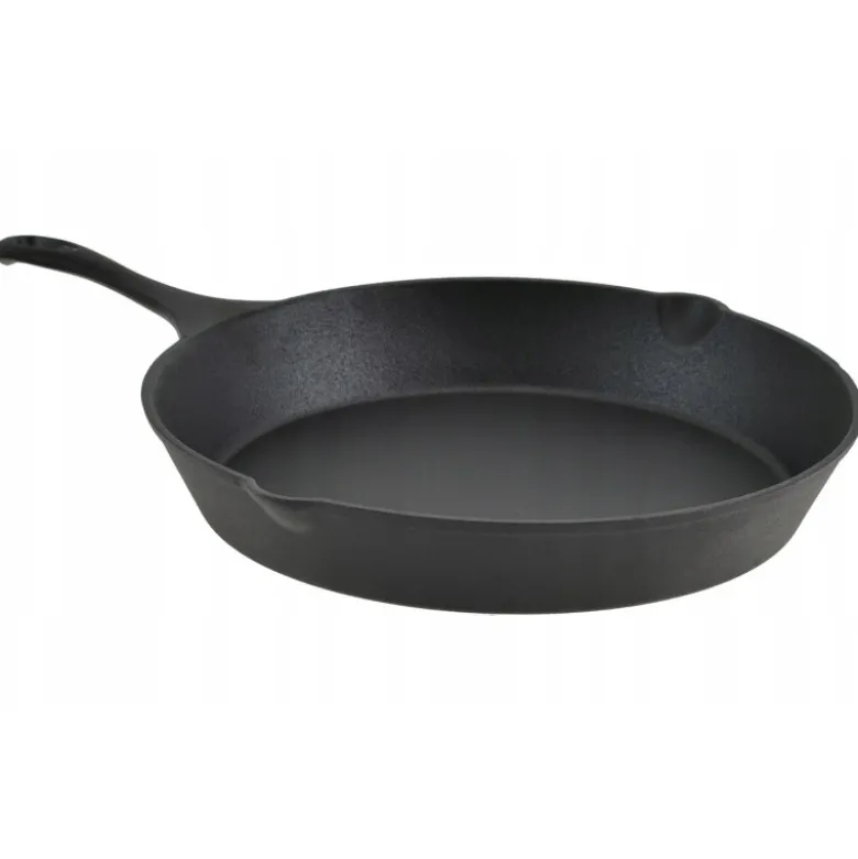 Patelnie żeliwne 20/25/30cm zestaw 3 sztuk ciężkie głębokie Krisberg KR 2711 indukcja gaz