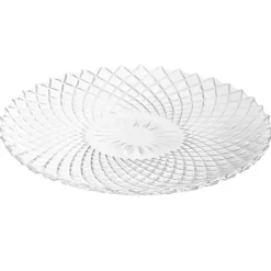 Patera 25 cm talerz szklany duży Altom Solaris serduszka na ciasto deser