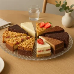 Patera 25 cm talerz szklany duży GierekHoff Solari na ciasto deser