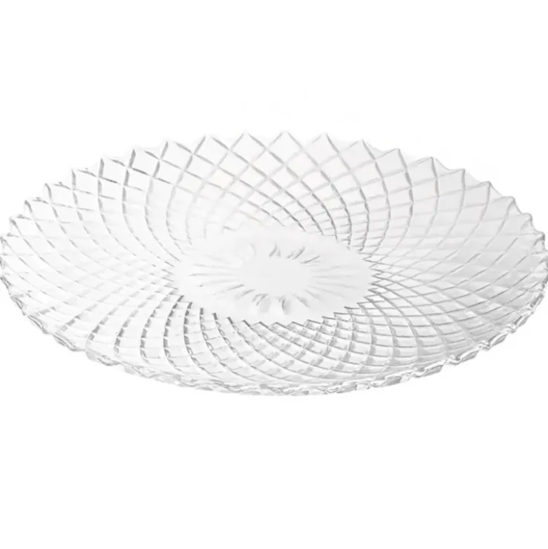 Patera 25 cm talerz szklany duży GierekHoff Solari na ciasto deser