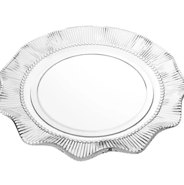Patera szklana 33 cm Altom Design Vivienne duży talerz na ciasto desery