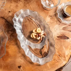 Patera szklana 25x16 cm Altom Design Vivienne duży talerz na ciasto desery