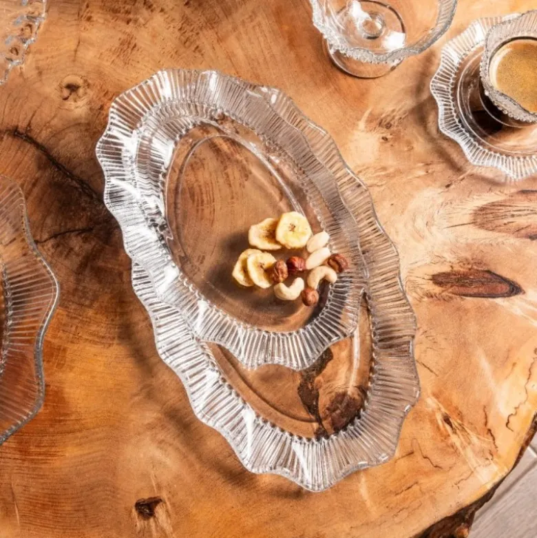Patera szklana 33x20 cm Altom Design Vivienne duży talerz na ciasto desery