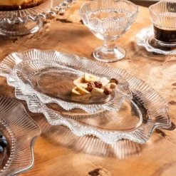 Patera szklana 33x20 cm Altom Design Vivienne duży talerz na ciasto desery