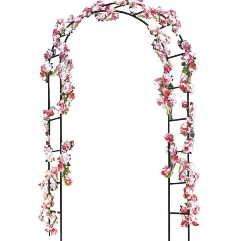 Pergola ogrodowa 145x235 cm metalowa w formie łuku na rośliny pnące Vilde