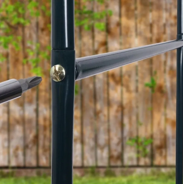 Pergola ogrodowa 145x235 cm metalowa w formie łuku na rośliny pnące Vilde
