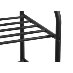 Półka na buty 65x26x72 cm metalowa czarna 4-poziomowa E 6252 Elitehoff