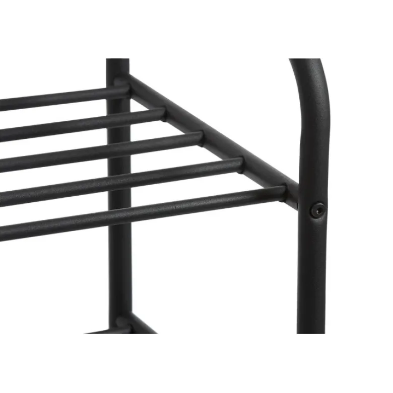 Półka na buty 65x26x91 cm metalowa czarna 4-poziomowa Brunbeste BR 2325