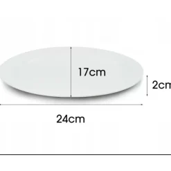 Półmisek duży owalny talerz biały 24x17 cm Tragar