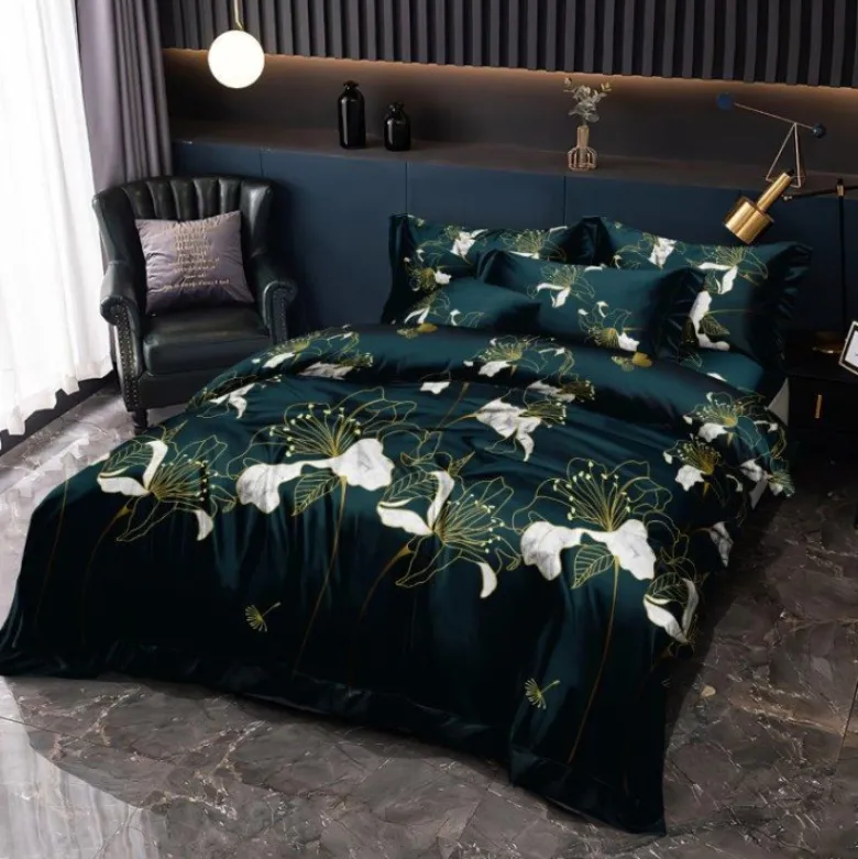 Pościel 160x200 bawełna satynowa 3D Cotton World gruba 3 części 2339