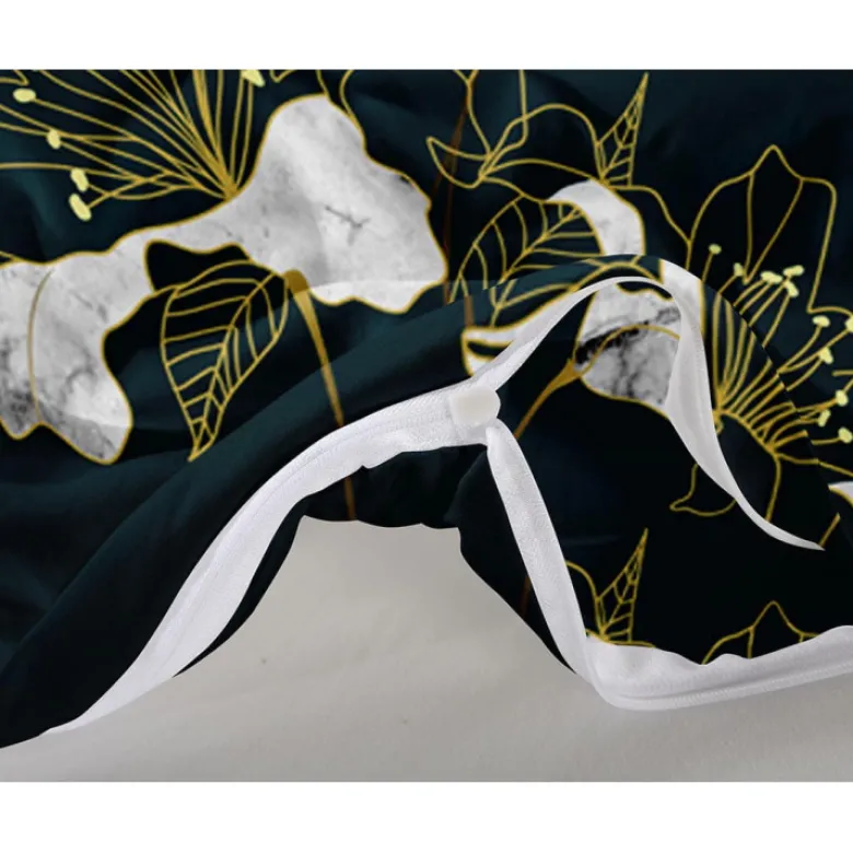 Pościel 160x200 bawełna satynowa 3D Cotton World gruba 3 części 2339