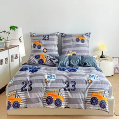 Pościel 140x200 bawełna satynowa dwustronna GierekHoff gruba 2 części GH 3181 Monster Truck