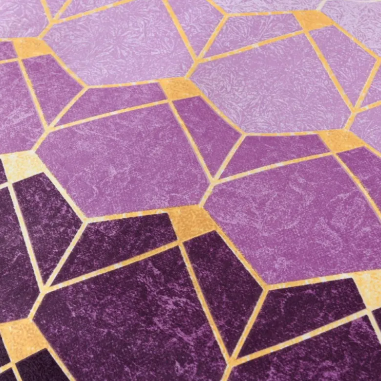 Pościel 140x200 bawełna satynowa dwustronna GierekHoff gruba 2 części GH 3014 fioletowa w heksy