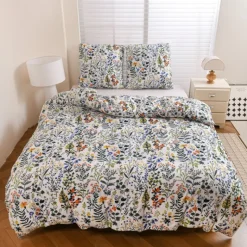Pościel 160x200 bawełna satynowa dwustronna GierekHoff gruba 3 części GH 3141 Malarski Bukiet