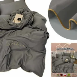 Pościel 140x220 haftowana mikrofibra Cotton World gruba komplet 2 części 2607