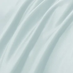 Pościel 160x200 luksusowa z falbanką w kratkę Cotton World gruba 3 części 2673 błękitna