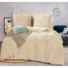 Pościel 160x200 mikrofibra "miś" Cotton World gruba 3 części 2581 beżowy