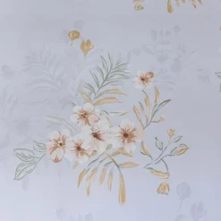 Pościel z falbanką 140x200 mikrofibra Cotton World 2 części niebieska w kwiaty 2905