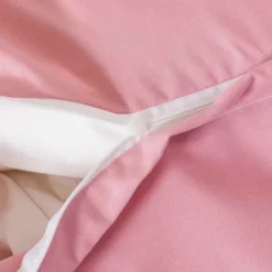 Pościel z falbanką 220x200 mikrofibra Cotton World 3 części różowa w kwiaty 2903