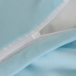 Pościel z falbanką 220x200 mikrofibra Cotton World 3 części niebieska w kwiaty 2905