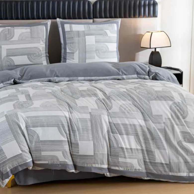 Pościel z lampasami 220x200 mikrofibra Cotton World 3 części FPD 2926