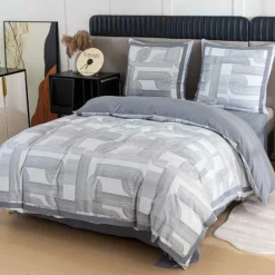 Pościel z lampasami 160x200 mikrofibra Cotton World 3 części FPD 2926