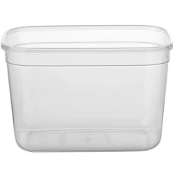 Pojemnik do żywności prostokątny 2300 ml przezroczysty z szczelną szarą pokrywką Florina Foodie