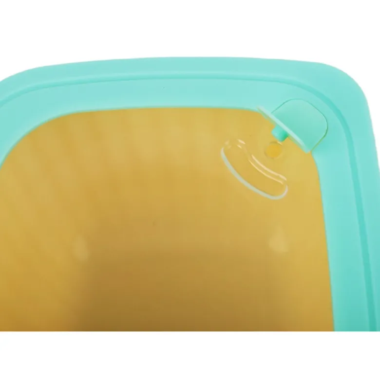 Pojemniki kwadratowe lunchbox MG Home Misto zestaw 4 sztuk hermetyczne 3600/2400/1400/750 ml kremowe