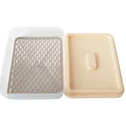 Pojemniki prostokątne lunchbox MG Home Misto z podkładką zestaw 3 sztuki hermetyczne 4400/2200/1000 ml brzoskwiniowe