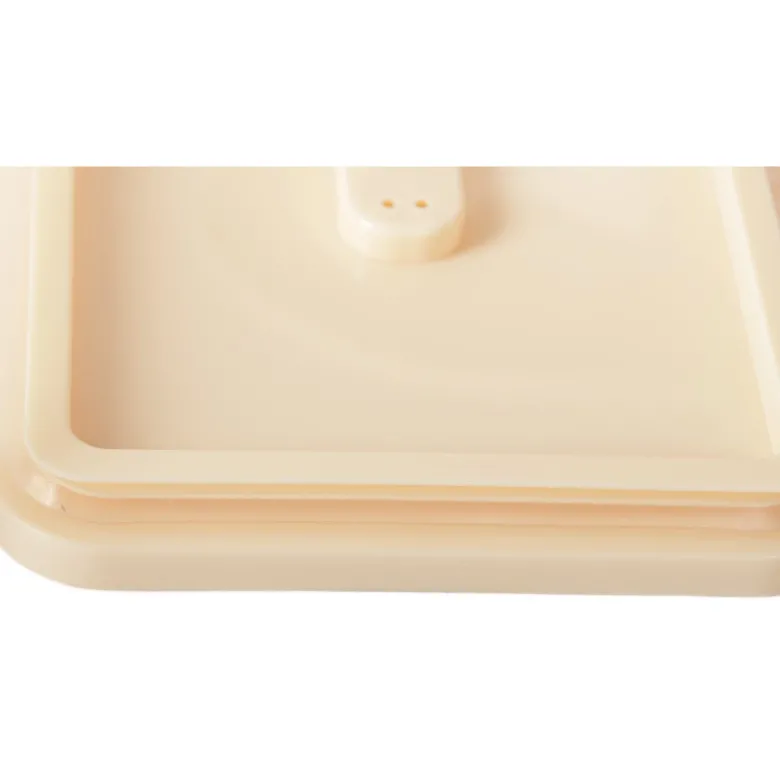 Pojemniki prostokątne lunchbox MG Home Misto z podkładką zestaw 3 sztuki hermetyczne 4400/2200/1000 ml brzoskwiniowe