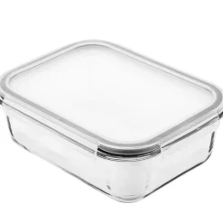 Pojemniki szklane 640 ml prostokątne lunchbox Altom Fresh zestaw 3 sztuki żaroodporne hermetyczne