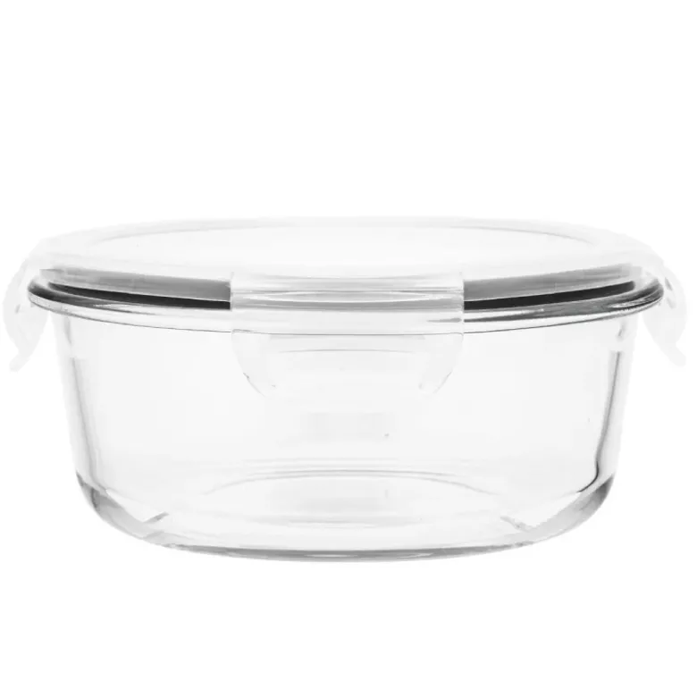Pojemniki szklane okrągłe lunchbox Altom Fresh zestaw 3 sztuki żaroodporne hermetyczne