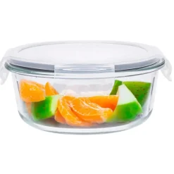 Pojemniki szklane okrągłe lunchbox Altom Fresh zestaw 3 sztuki żaroodporne hermetyczne