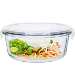 Pojemniki szklane okrągłe lunchbox Altom Fresh zestaw 3 sztuki żaroodporne hermetyczne