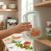 Pojemniki szklane prostokątne lunchbox GierekHoff Corio GH 1114 zestaw 4 sztuki żaroodporne hermetyczne 1050/640/370/200 ml