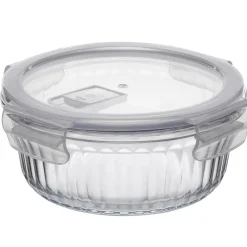 Pojemniki szklane ryflowane Florina Mariet lunchbox 960/650 ML żaroodporne hermetyczne