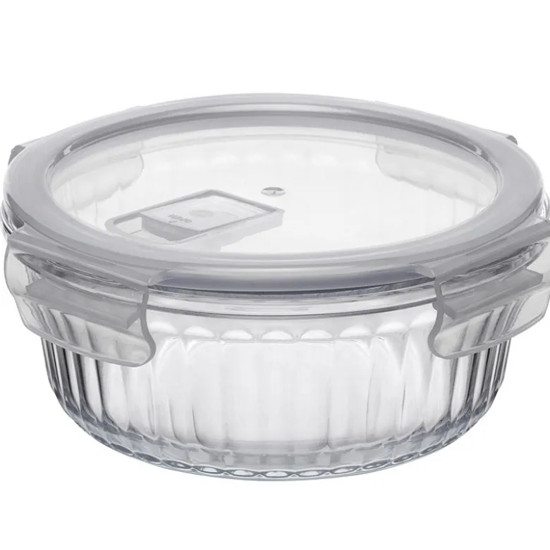 Pojemniki szklane ryflowane Florina Mariet lunchbox 960/650 ML żaroodporne hermetyczne