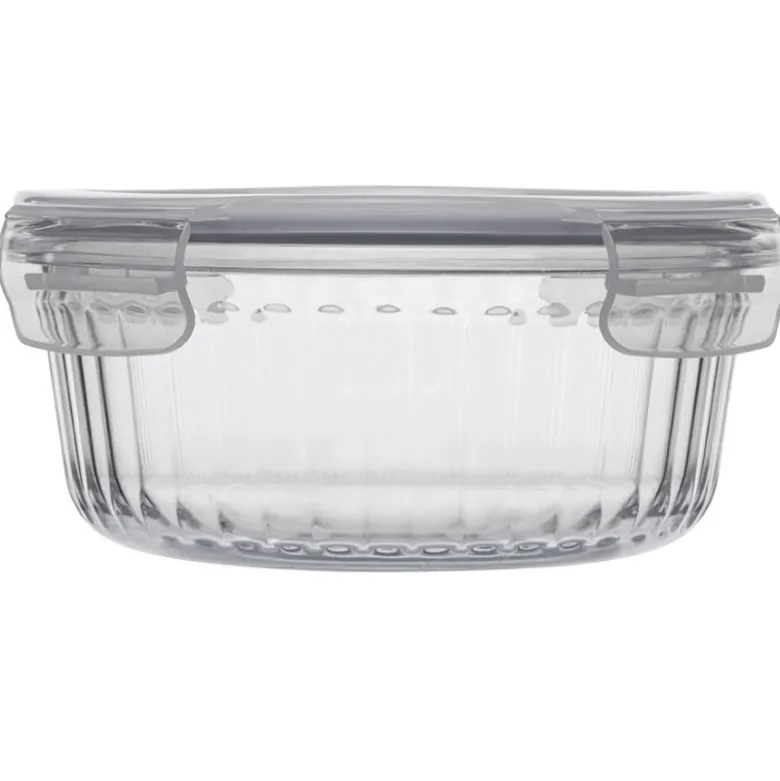 Pojemniki szklane ryflowane Florina Mariet lunchbox 960/650 ML żaroodporne hermetyczne