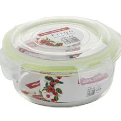 Pojemniki szklane zestaw 6 sztuk na żywność jedzenie Florina Frigo pudełko śniadaniówka lunchbox okrągłe prostokątne hermetyczne