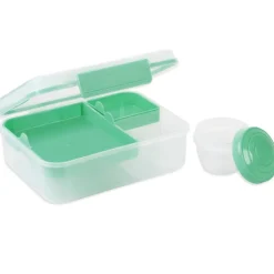 Pojemnik śniadaniowy plastikowy lunchbox GierekHoff Bento 5 komór z pojemnikiem na sos śniadaniówka na żywność GH 1106