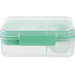 Pojemnik śniadaniowy plastikowy lunchbox GierekHoff Bento 5 komór z pojemnikiem na sos śniadaniówka na żywność GH 1106