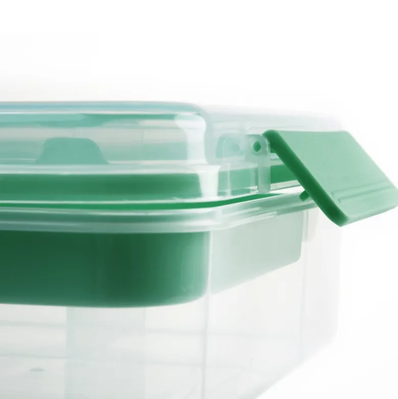 Pojemnik śniadaniowy plastikowy lunchbox GierekHoff Bento 5 komór z pojemnikiem na sos śniadaniówka na żywność GH 1106