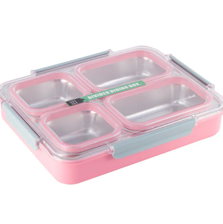 Pojemnik obiadowy z pokrywką 1800ml do przechowywania żywności różowy lunchbox KM 2147 Kamille