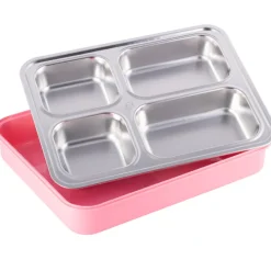 Pojemnik obiadowy z pokrywką 1800ml do przechowywania żywności różowy lunchbox KM 2147 Kamille