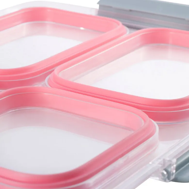 Pojemnik obiadowy z pokrywką 1800ml do przechowywania żywności różowy lunchbox KM 2147 Kamille