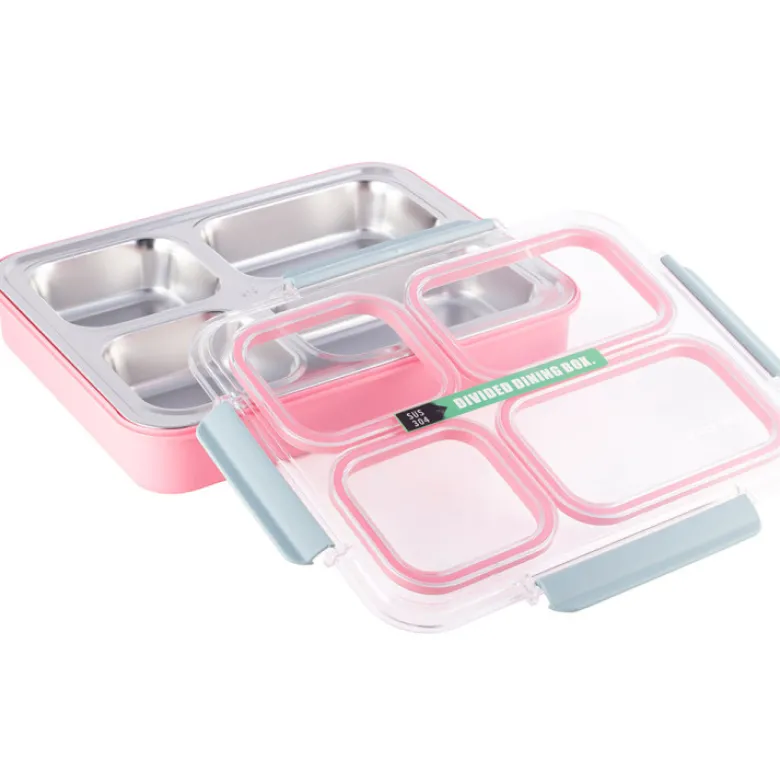 Pojemnik obiadowy z pokrywką 1800ml do przechowywania żywności różowy lunchbox KM 2147 Kamille