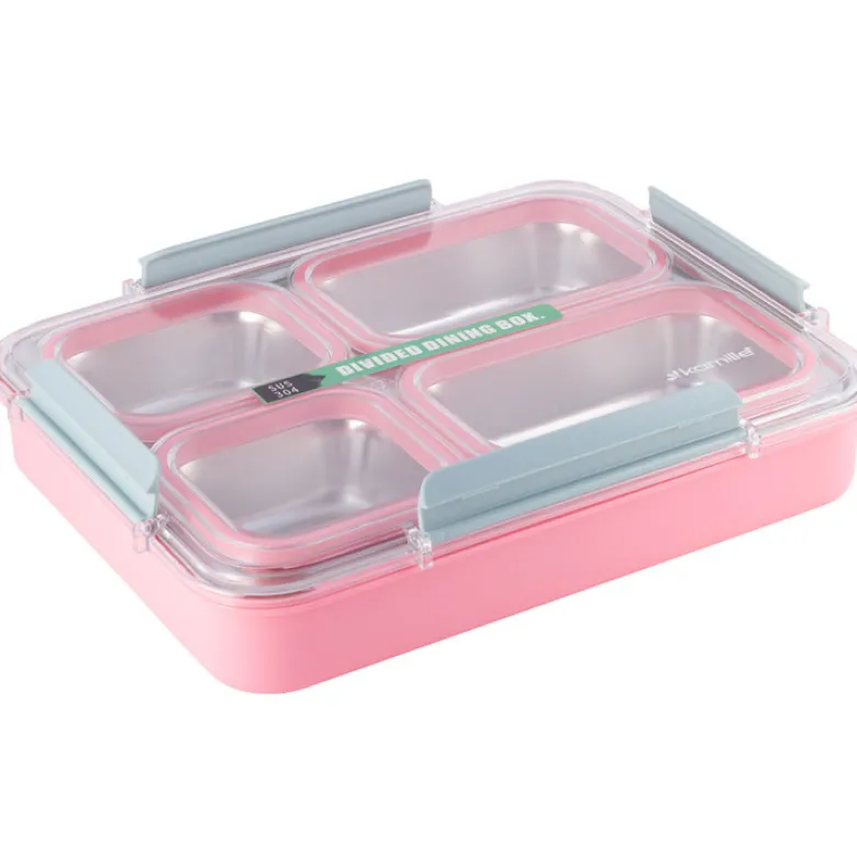Pojemnik obiadowy z pokrywką 1800ml do przechowywania żywności różowy lunchbox KM 2147 Kamille