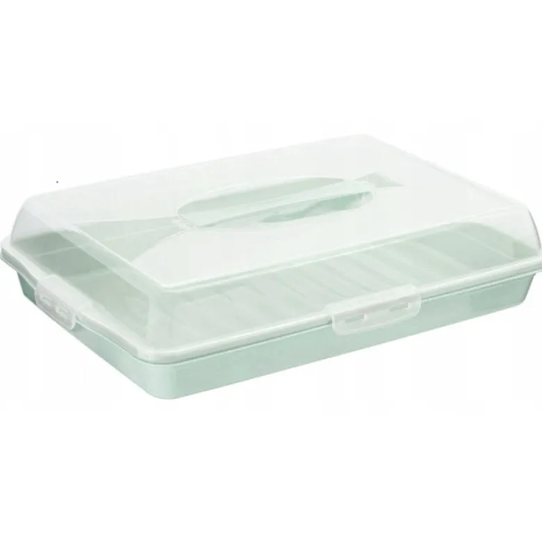 Pojemnik plastikowy na ciasto zielony 45x31x10 cm Tragar 30307