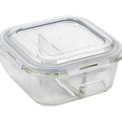 Pojemnik szklany dzielony dwukomorowy Florina Frigo 750 ml kwadratowy lunchbox hermetyczny
