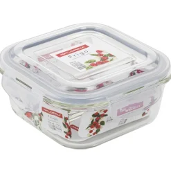 Pojemnik szklany dzielony dwukomorowy Florina Frigo 750 ml kwadratowy lunchbox hermetyczny